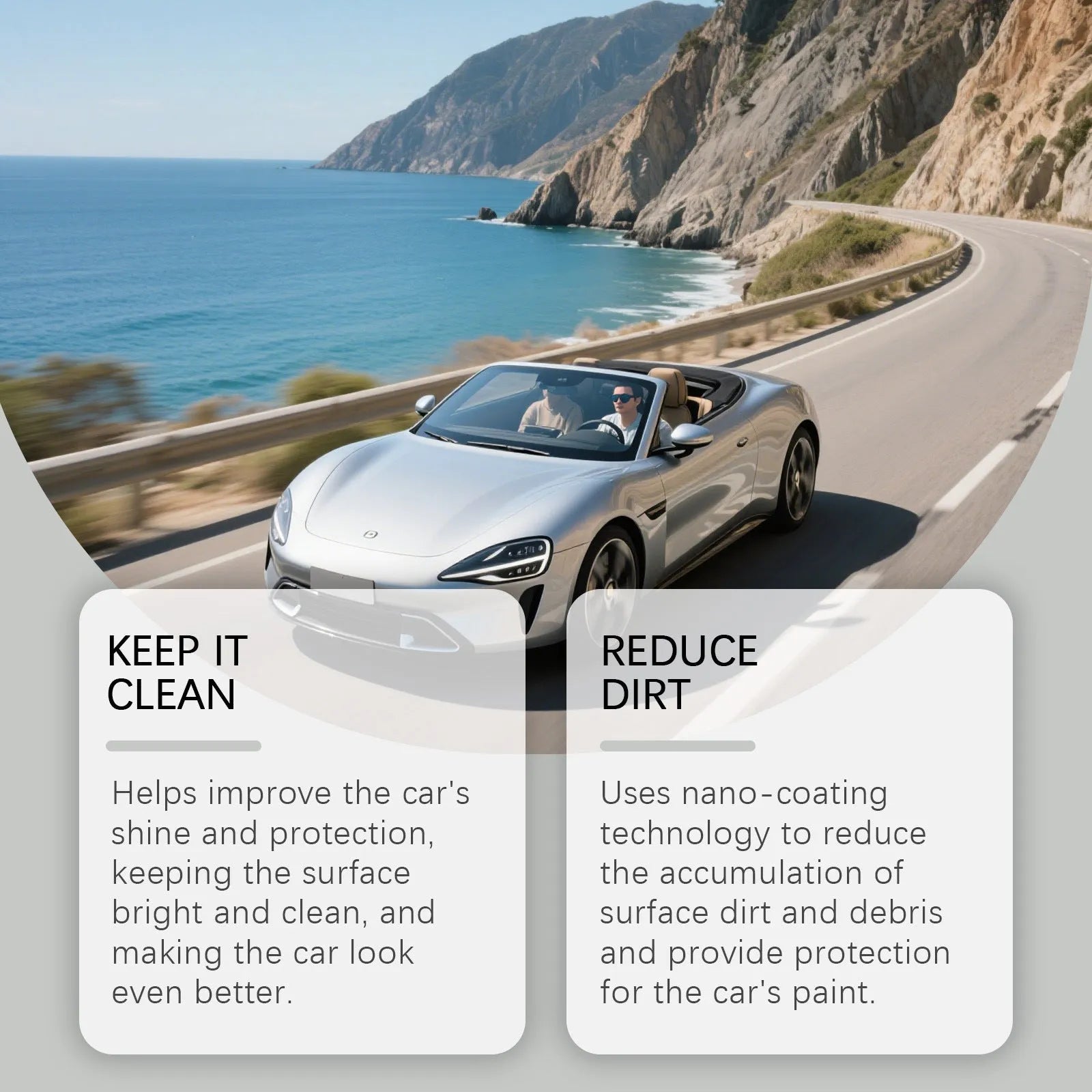 120ml ceramic coating spray bottle with anti-fading and gloss enhancement properties