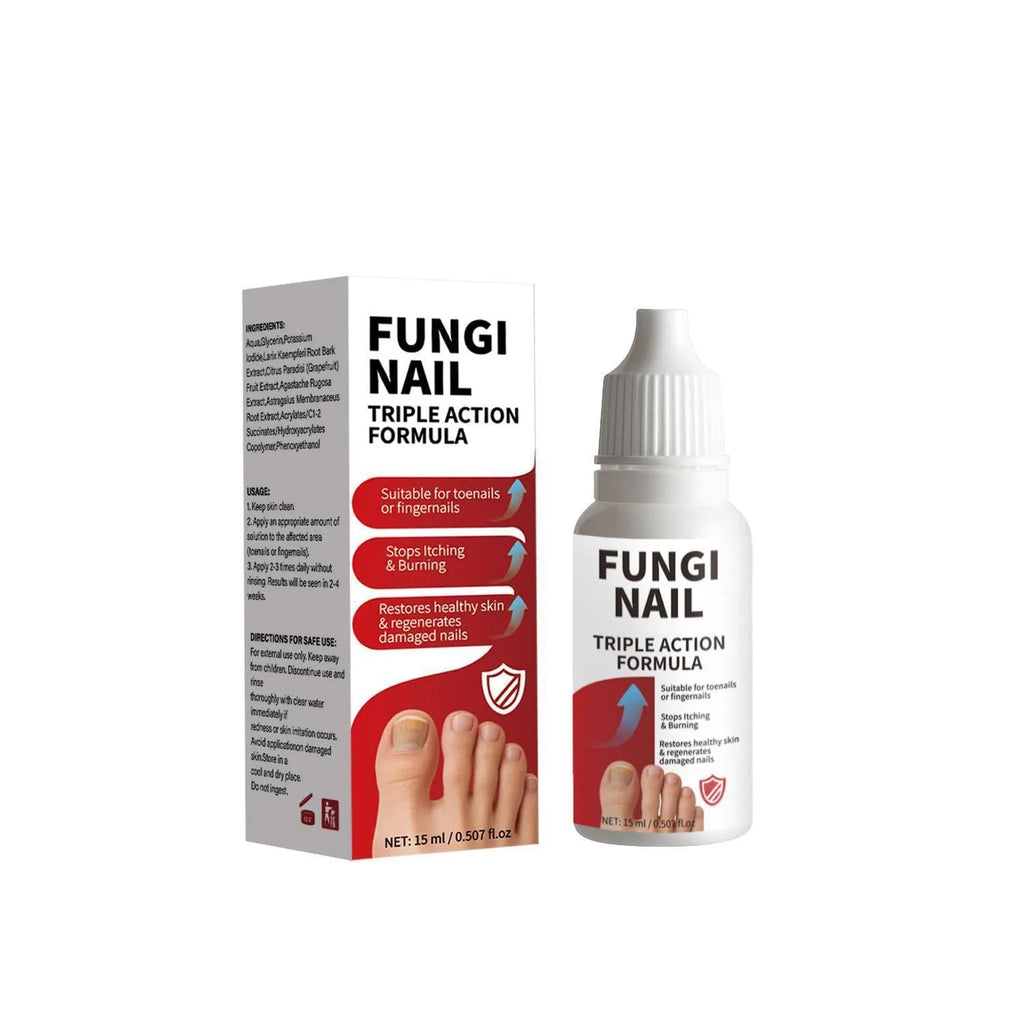 15ml anti-fungal nail repair solution in dropper bottle for toenail and fingernail treatment