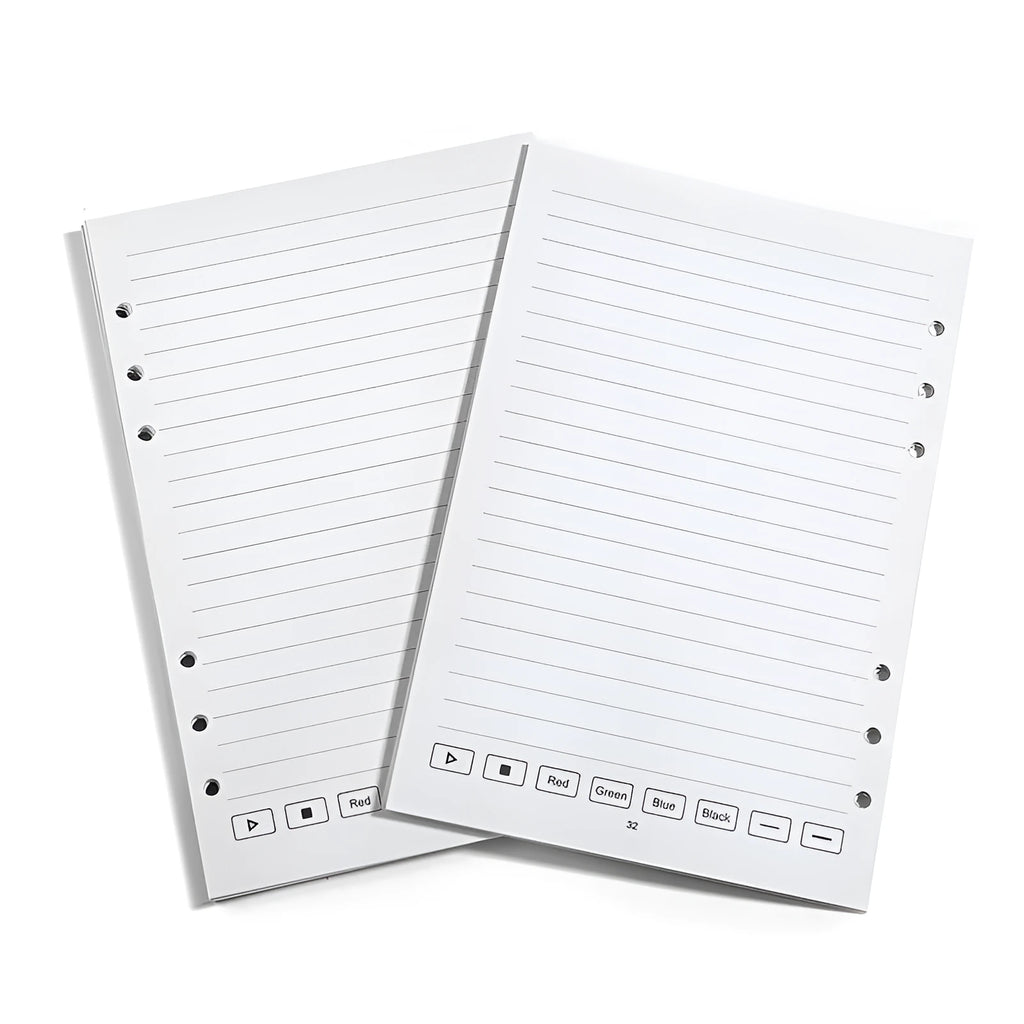 Loose spiral notebook core refill set with zodiac forest paper and writing implement refills