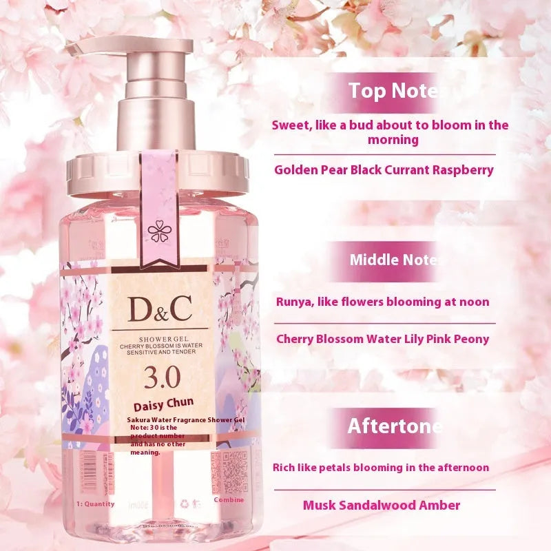 Sakura shampoo and conditioner 500ml bottles set with cherry blossom scent.