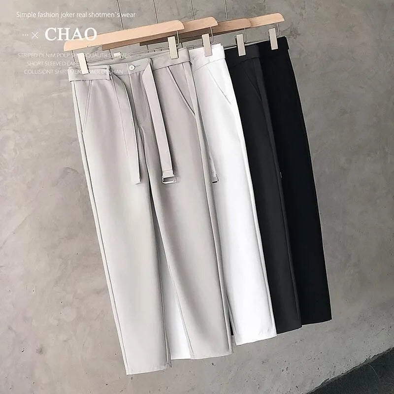 Boys slim straight tapered wool trousers in multiple colours with straight leg opening