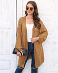 Women's loose acrylic sweater coat in army green colour with European American style casual fit