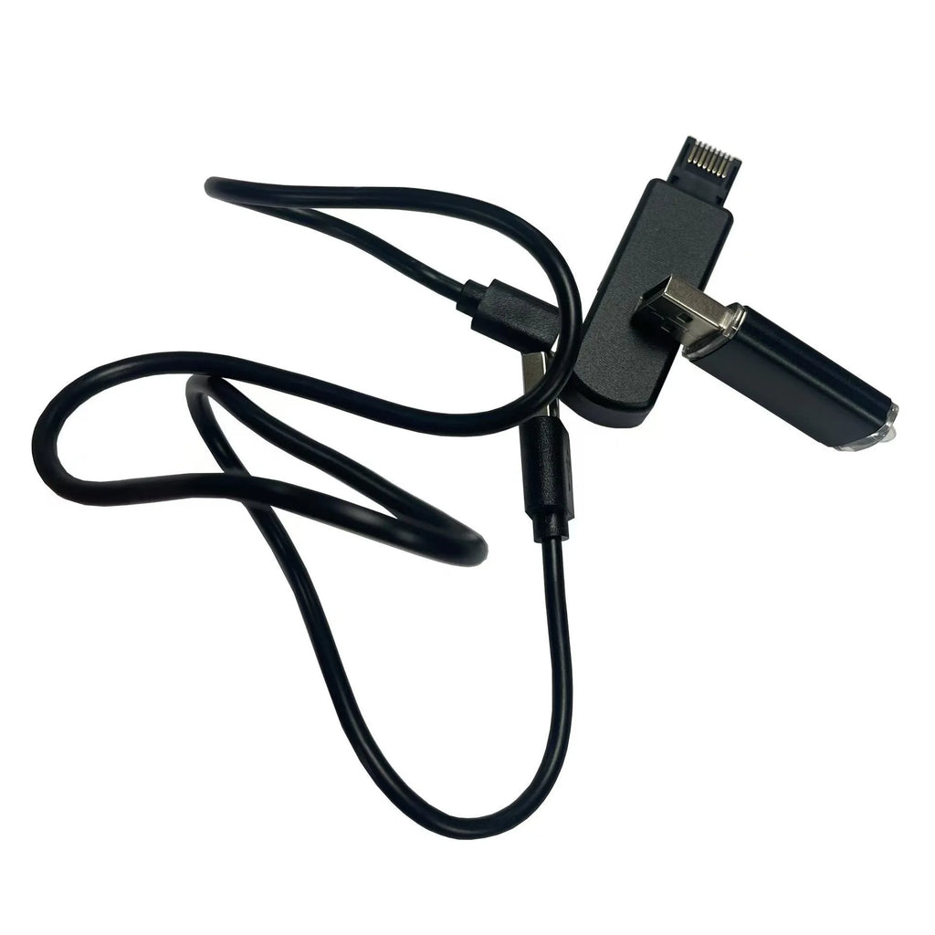 Black JB Tool USB adapter for PS5 jailbreak with USB and Ethernet ports