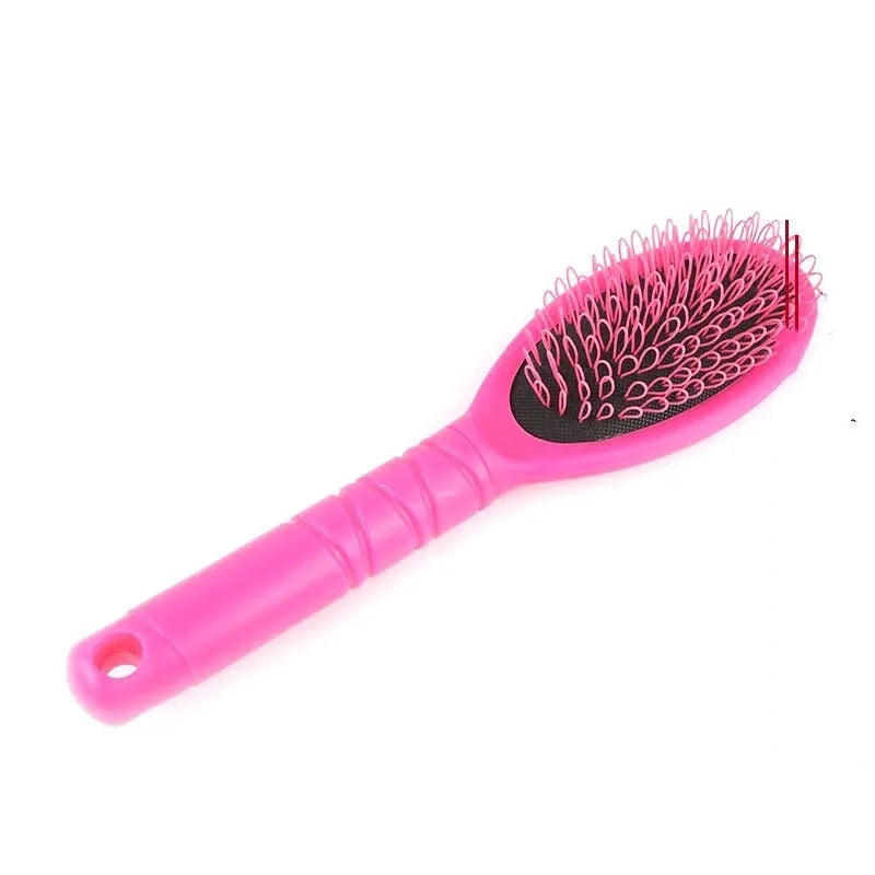 Black ring tooth hair extension comb on a white background, showing its 22cm length.