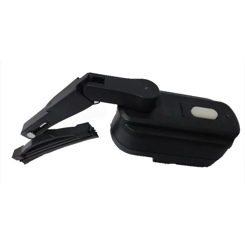 Black plastic motorcycle helmet wiper with 65mm blade, model TZ-HW065, 800mA motor