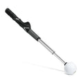 Telescopic golf swing simulator in stainless steel with adjustable height for indoor practice