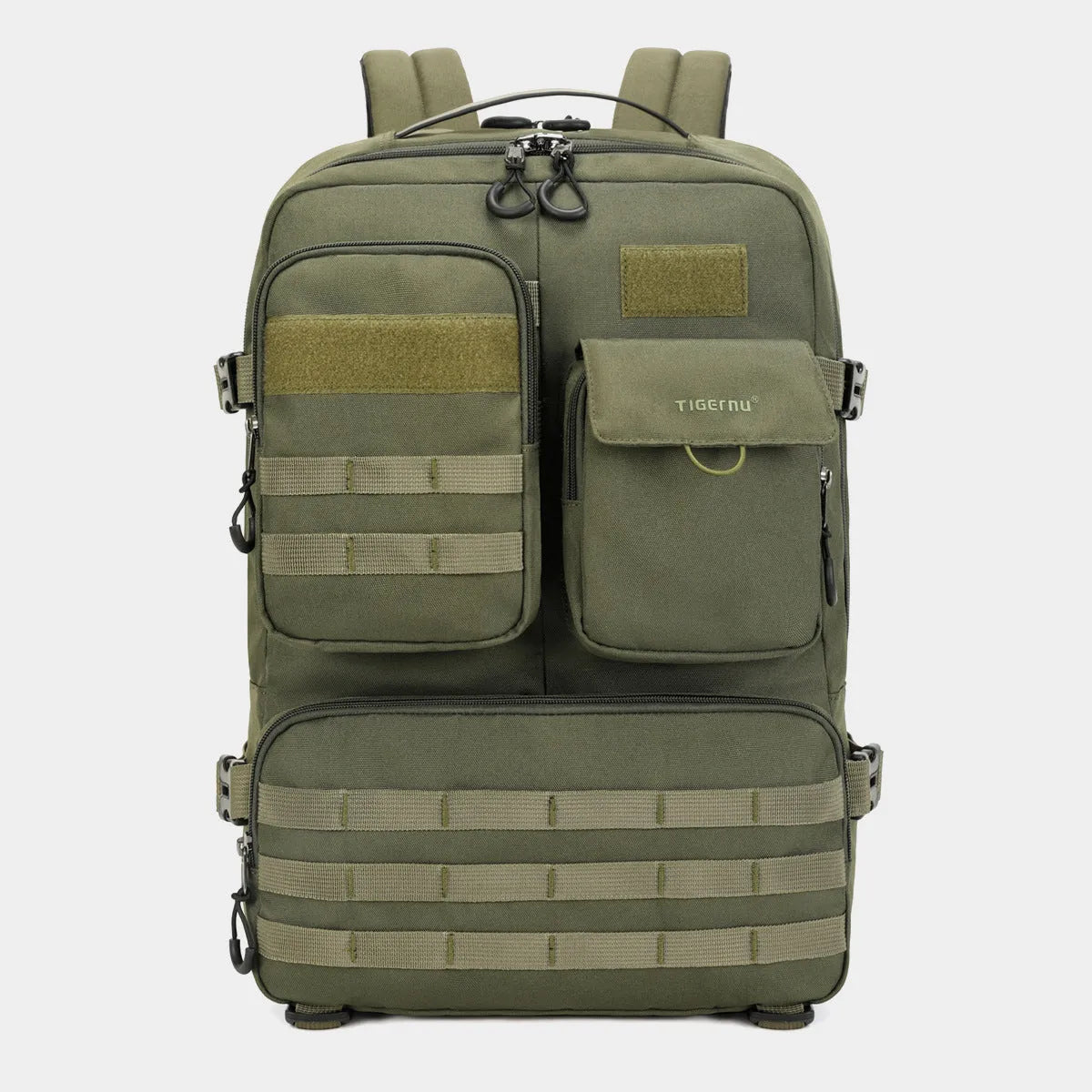 17-inch tactical backpack in army green or black with 20-35L capacity for outdoor use