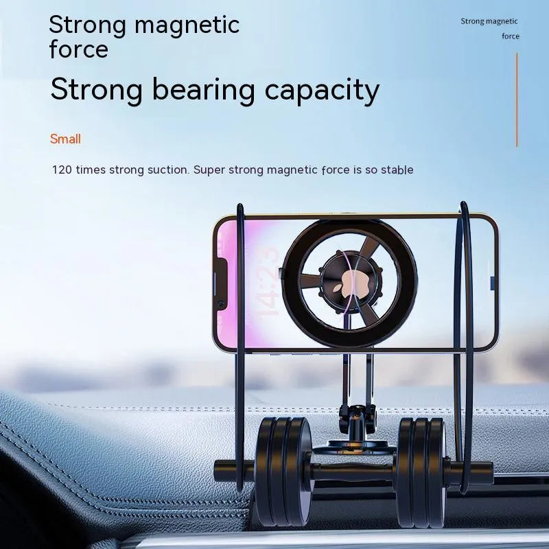All-metal magnetic car phone holder with magnetic rings available in black silver gold rose gold colours