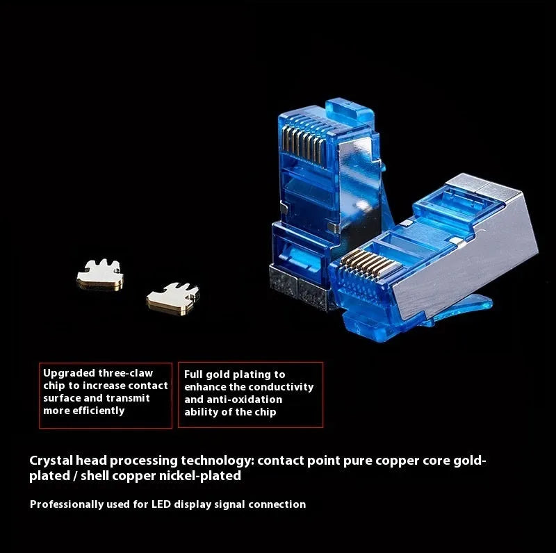 CAT6 RJ45 network extension cable connector with plug on each end
