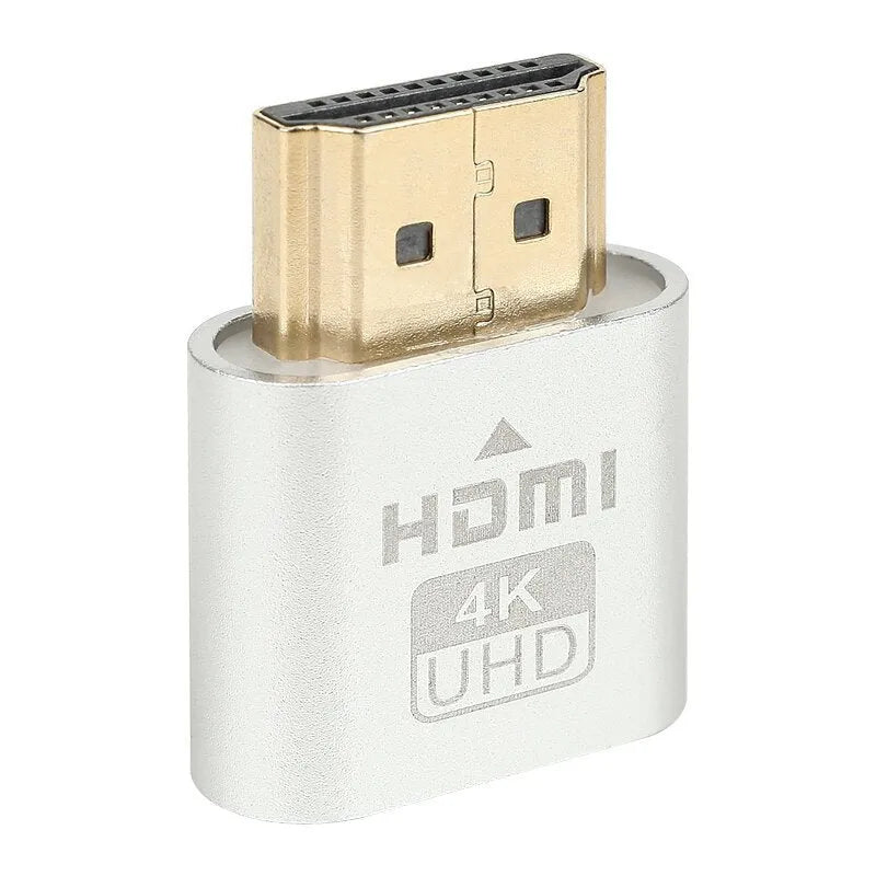 26.5mm HDMI graphics card dummy load adapter for virtual display simulation in various metallic colours