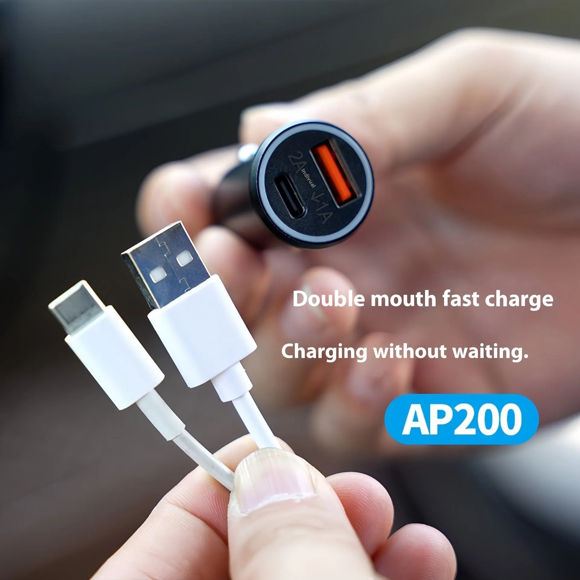 Black car charger GPS locator device for vehicle tracking with ABS plastic construction