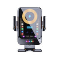 Black car wireless charging stand with gravity holder for dashboard windscreen vent use