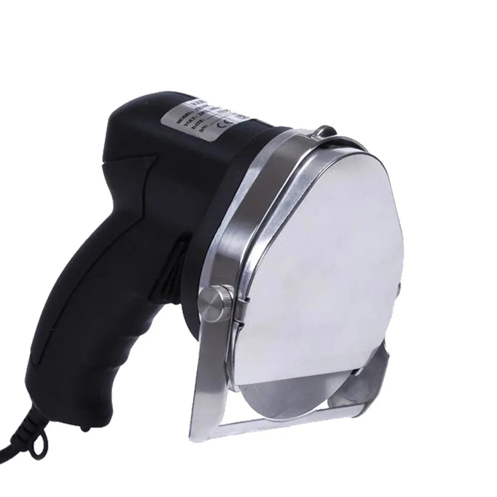 Black electric meat cleaver for turkey barbecue machine with 80W motor and adjustable cutting capacity