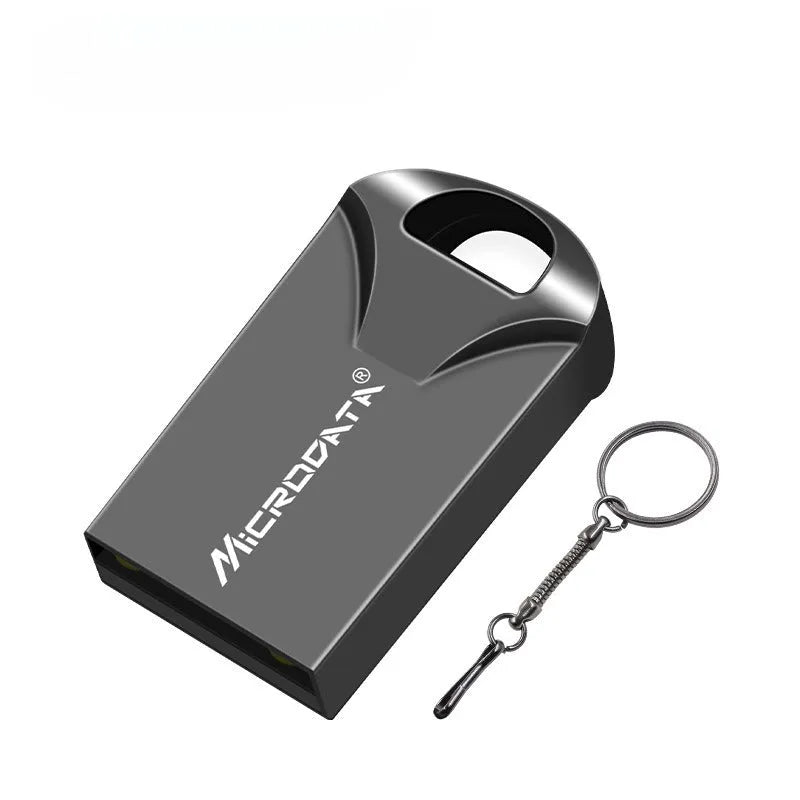 Metal car-shaped USB flash drive necklace pendant on chain in various colours
