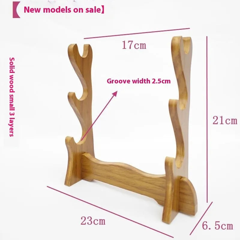 Chinese style wooden multi layer wall bracket shelf for ornament display