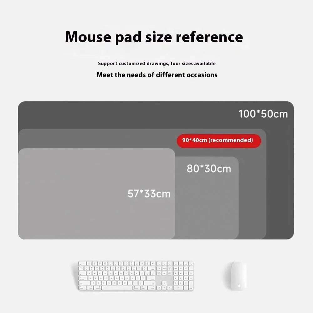 Cloth gaming mouse pad with Japanese samurai design, showing non-slip base and size options