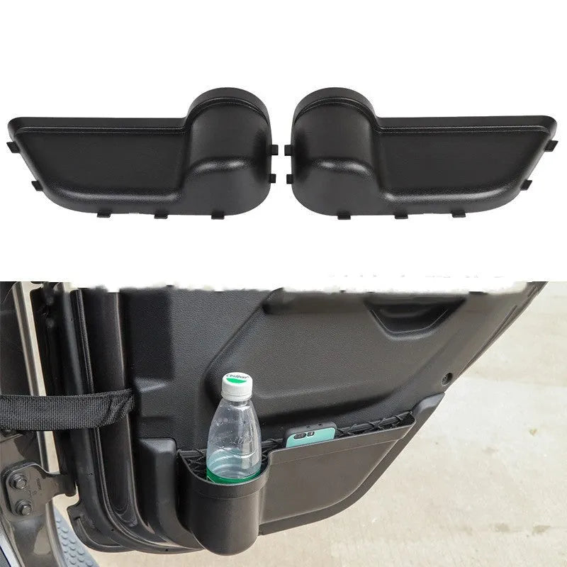 Black ABS plastic car door storage box organiser for Jeep Wrangler JK and JL models