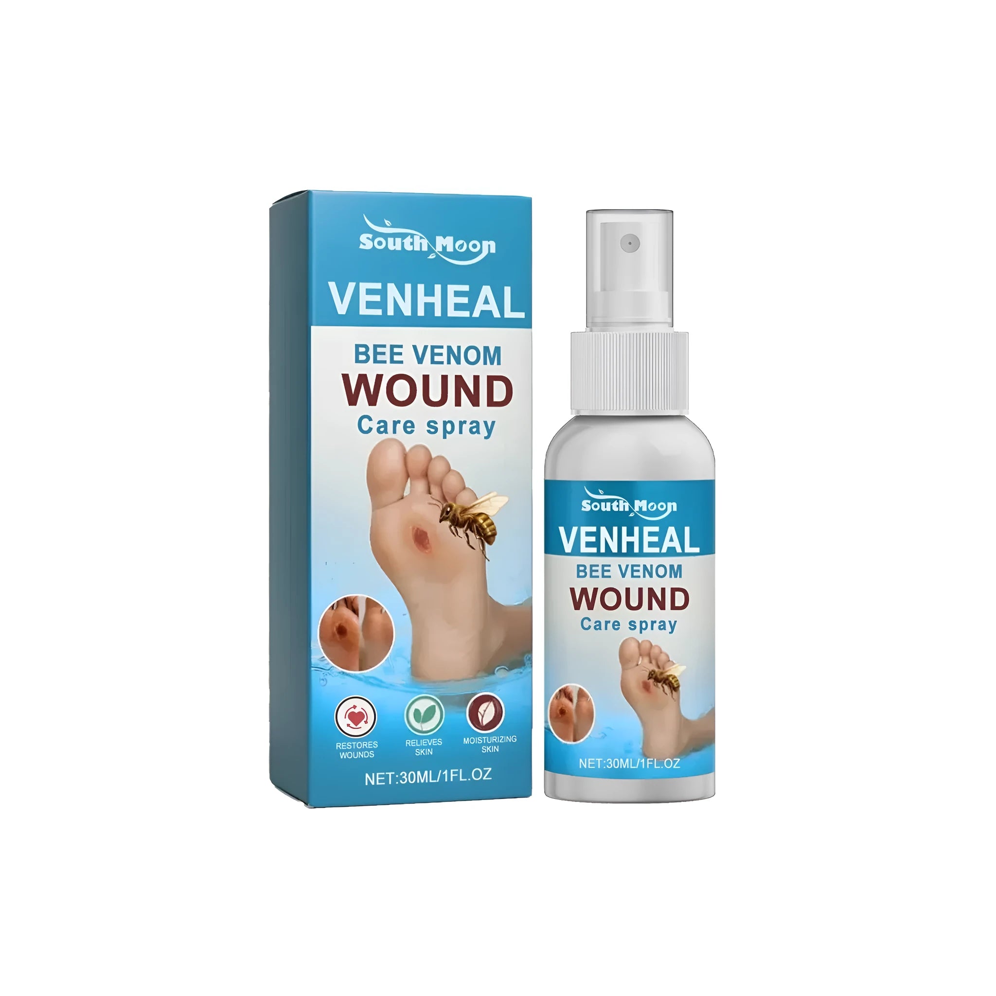 30ml diabetes wound spray bottle with bee venom formula for topical application