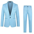 Men's loose-fit acetate suit jacket in black, blue, grey, white, wine red, khaki, sky blue, and lake blue colours