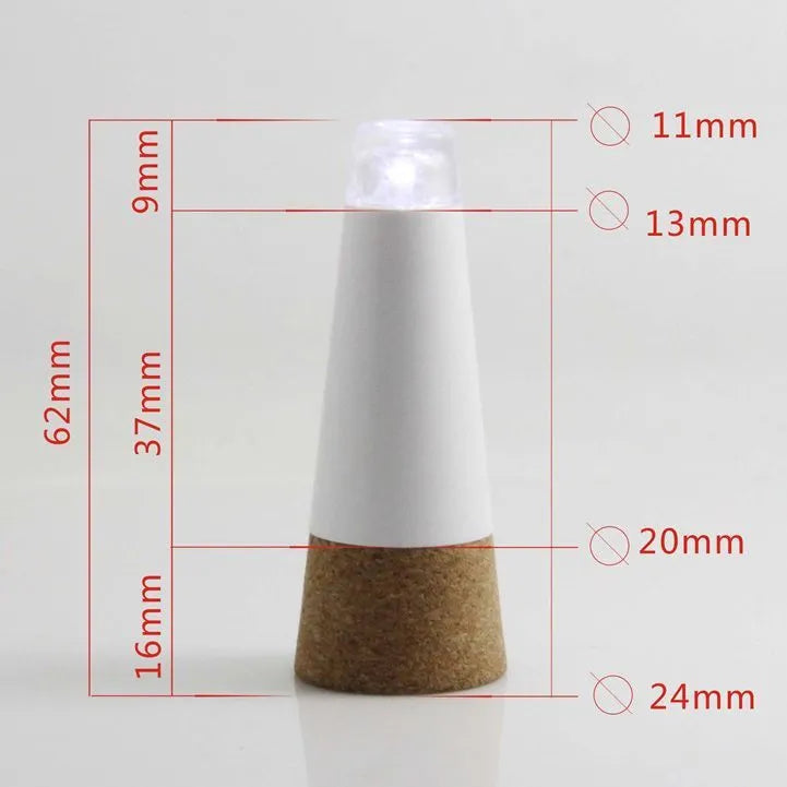 LED rechargeable bottle cap light with plastic shell for holiday decoration