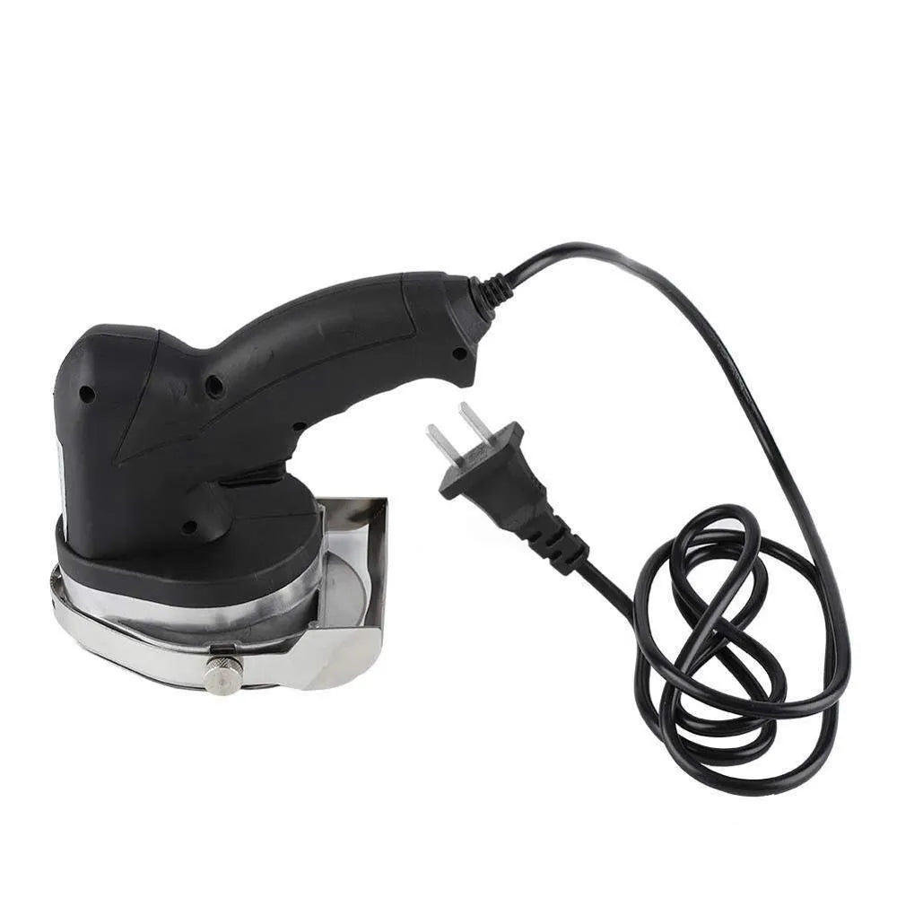 Black electric meat cleaver for turkey barbecue machine with 80W motor and adjustable cutting capacity