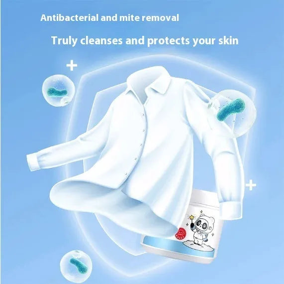 Biological enzyme bubble powder laundry detergent bottle for stain removal on down jackets and wool