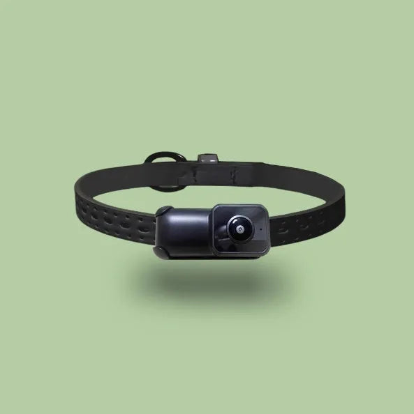 Black Wi-Fi camera neckband wireless recorder with Type-C port and compact dimensions