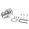 Black titanium alloy vacuum adapter tee with three 10mm threaded ports for engine vacuum lines.