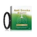 Men's glass bracelet with a central black gallstone, a single-piece accessory for wrist wear.