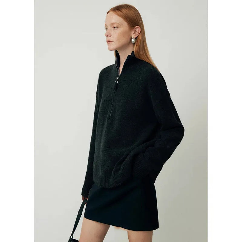 Loose lapels wool bandage dress in black or grey for autumn winter wear
