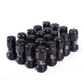 Aluminium alloy universal flat head wheel hub nuts in multiple colours including black, red, gold, blue and purple options