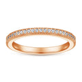S925 sterling silver micro-inlaid zircon ring geometric style white gold colour women