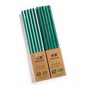 Box of 10 green hexagonal wooden pencils with HB and 2B graphite grades for writing and sketching