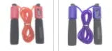 3-metre plastic skipping rope with foam grips available in multiple colours for fitness training