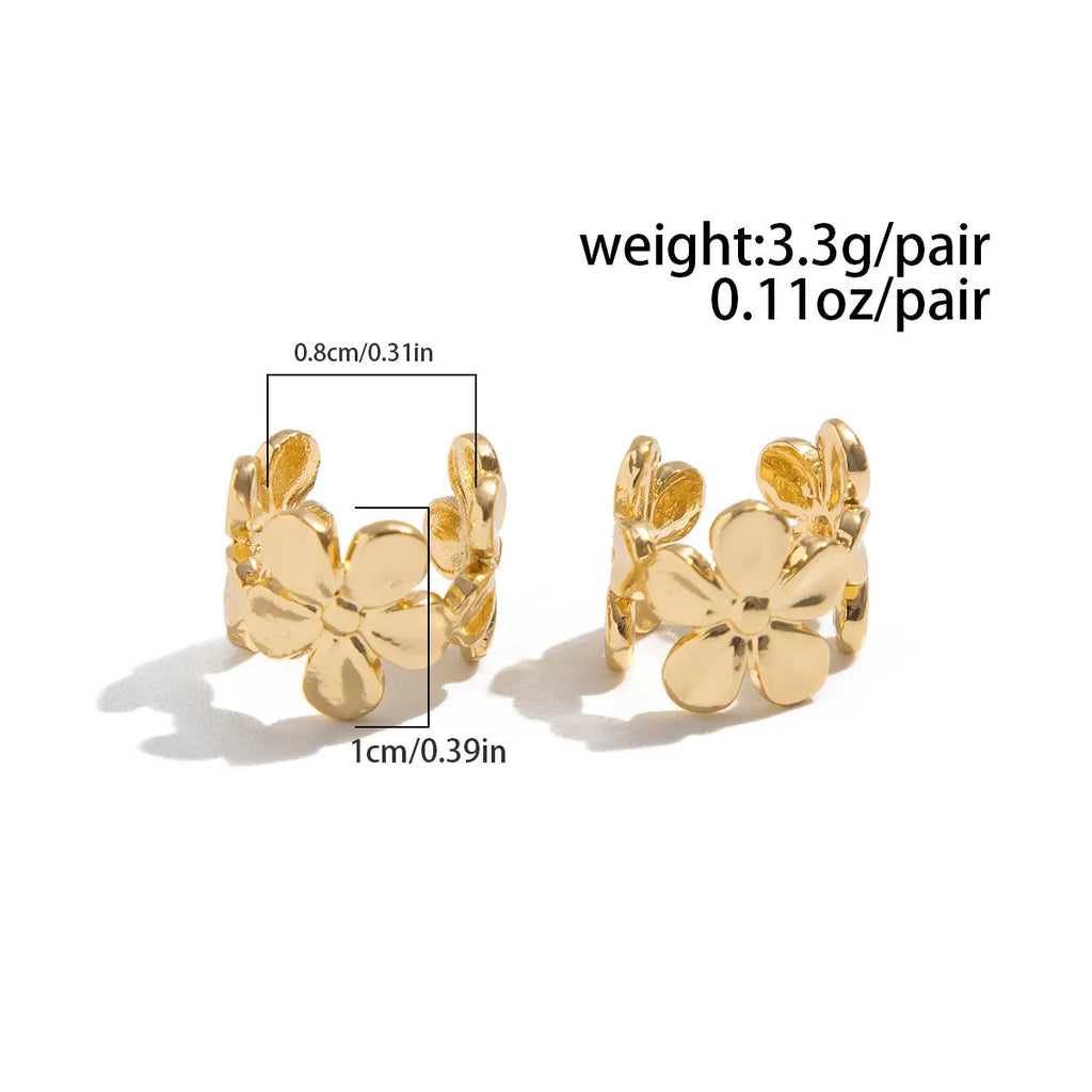 Women's gold electroplated alloy earrings with starfish and scallop animal zodiac design