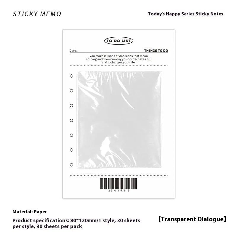 Happy Series Message Sticky Notes pad with choice of four colourful covers.