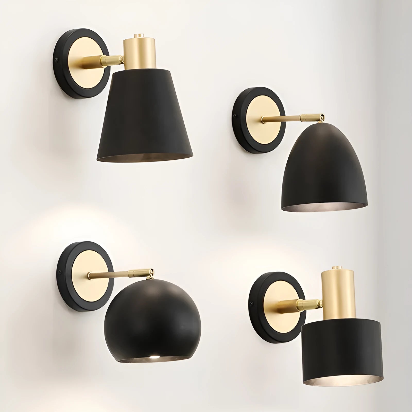 Nordic style iron wall lamp with clean design for bedside or living room installation