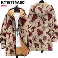 Men's multicolour patterned hooded cardigan with front zipper in loose fit design