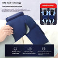 Airbag Blue self-heating knee massager with vibration and air pressure compression functions.