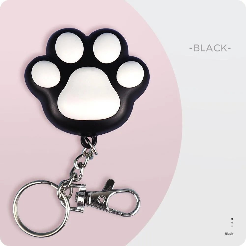Infrared cat teaser toy with key chain lighting features showing black and pink colour options