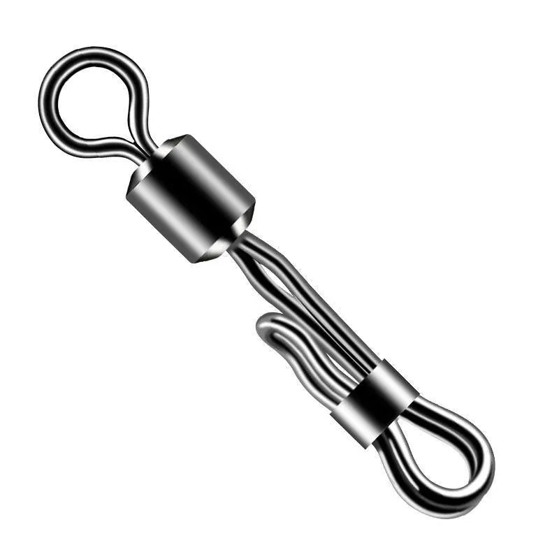 Brass quick change barrel swivel bearing fishing tackle with 8-word ring mechanism