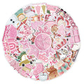 Pack of 50 cute Christmas decoration stickers, waterproof, for cars and electronics.