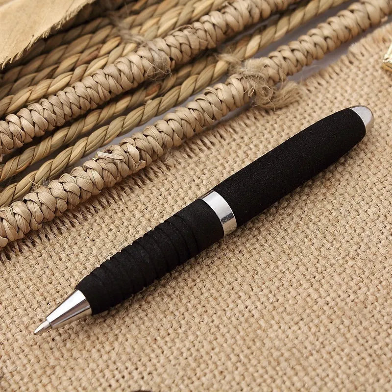 EVA metal cap mini ballpoint pen showing compact 112mm size and available refill colour options