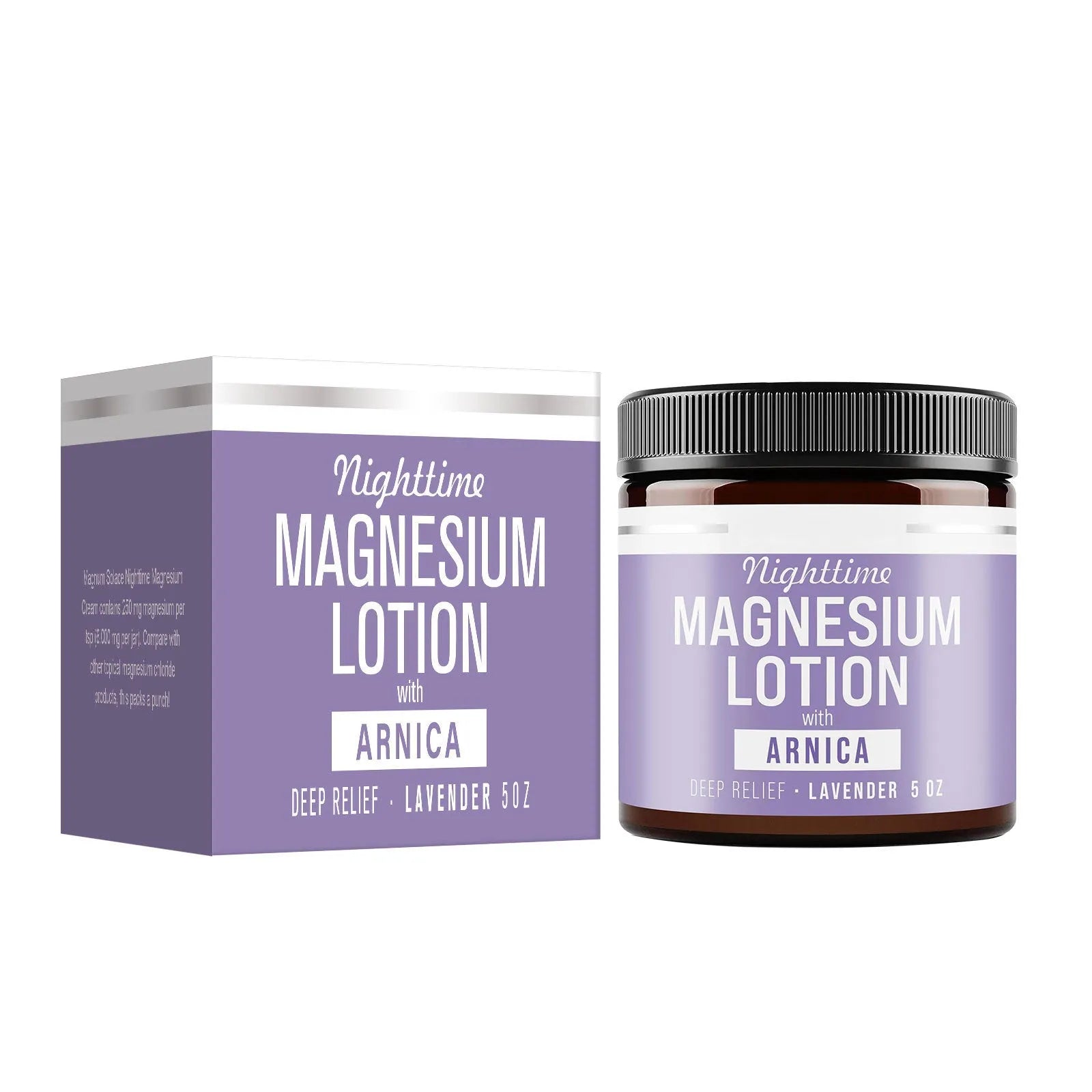 Magnesium Body Butter Cream 150ml in 7.1cm x 7.1cm x 6.0cm jar
