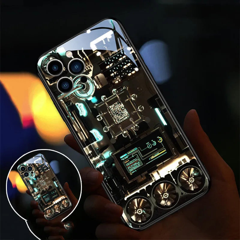 Xpress 14 tempered glass mobile phone case for iPhone with dustproof protection and incoming light feature.