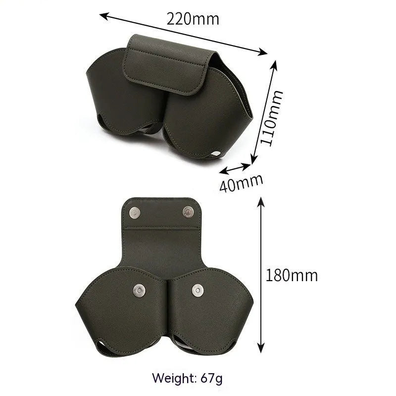 AirPods Max protective case in PU leather with sewn edges, showing colour options