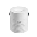 Green USB rechargeable bedroom humidifier with 1.1 litre water tank on a wooden surface