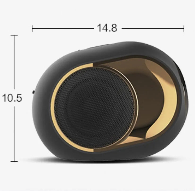 Bluetooth 5.0 TWS speaker with TF card and U disk playback, 1200mAh battery, in black colour