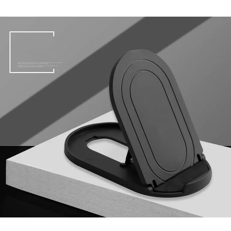 Plastic mobile phone stand with lazy bracket design in six colour options on white background