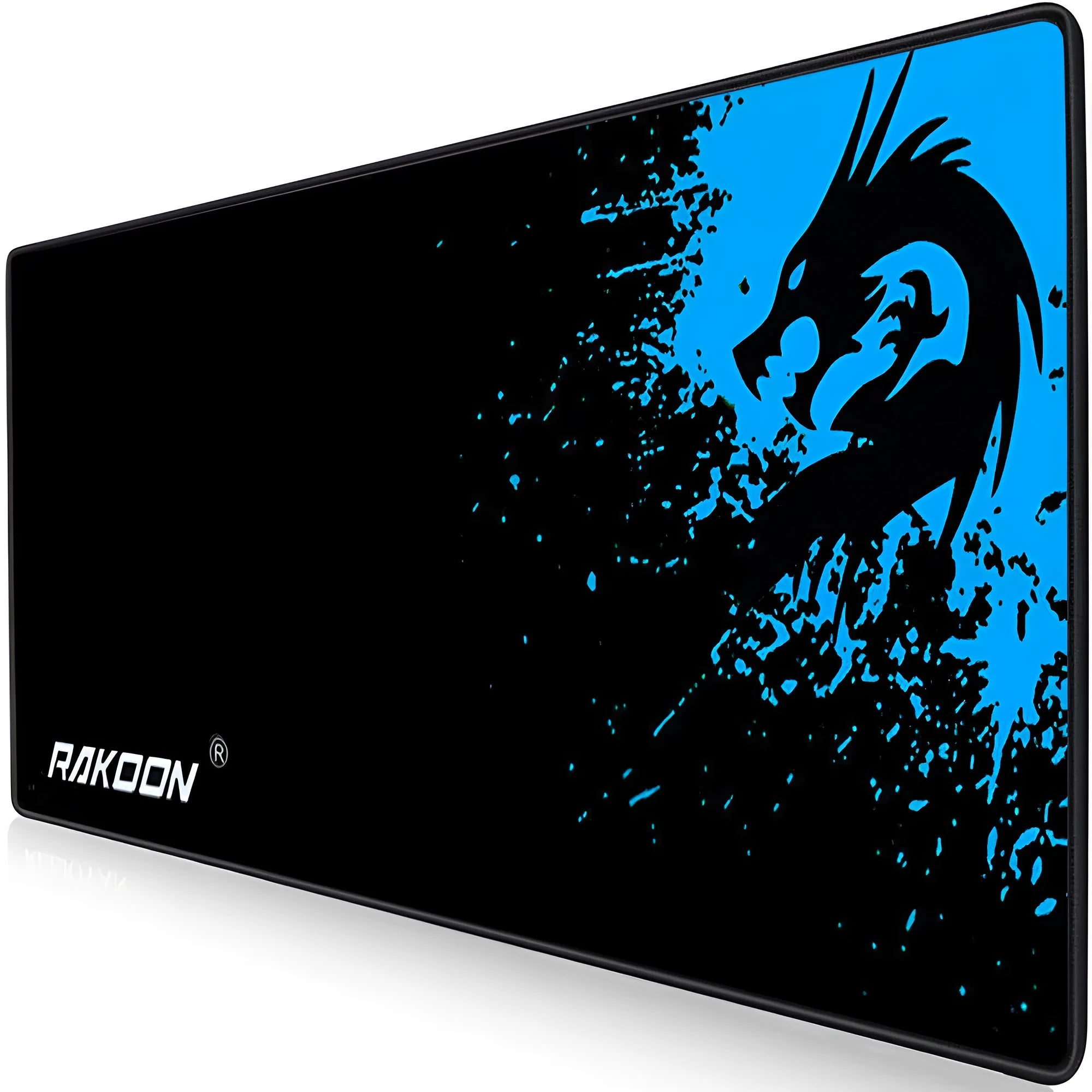Mouse pad with textured surface and non-slip rubber base on a desk